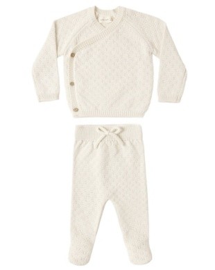 Knit Wrap Set Natural nb