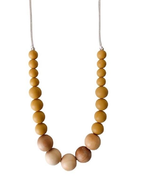 Landon Teething Necklace Mustard