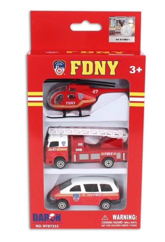 FDNY 3 Piece Vehicle Set Toys