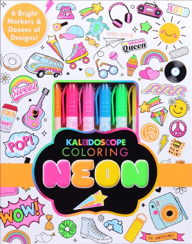 Kaleidoscope Neon Coloring - Mini Jake