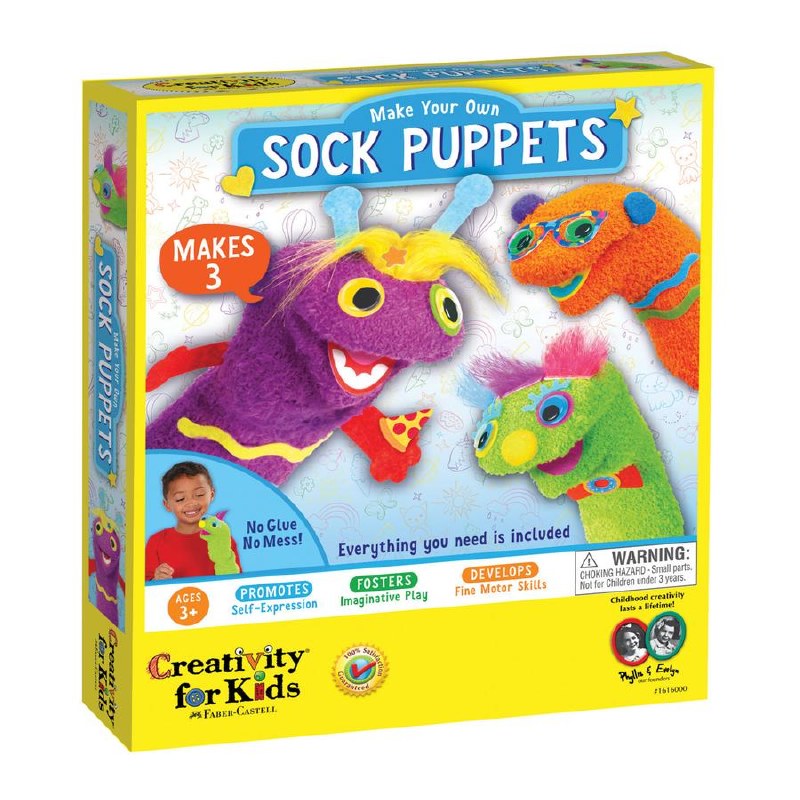 Faber-castell creativity for kids make your own sock puppets (092633161609)