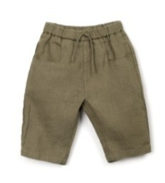 Linen Pant Olive 3-6m