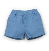 Linen Shorts Azure 2-3y