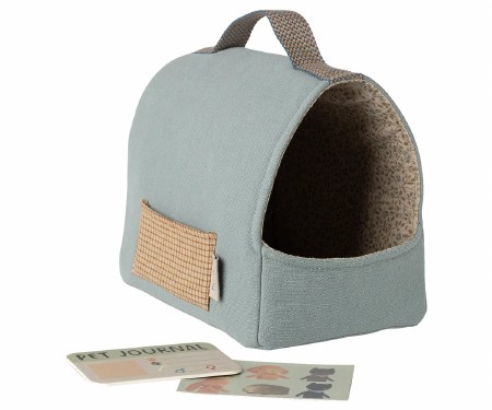 Maileg Pet Carrier Dusty Blue
