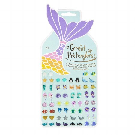 Mermaid Earrings Stickers 30pc