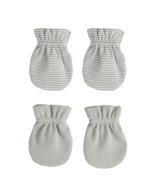 Mitten Set Sage Stripe/Sage