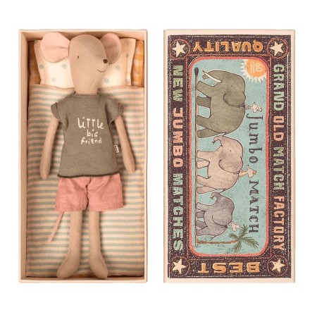 Mouse Medium Boy in Box with Blue Pyjamas and Sleep Mask
