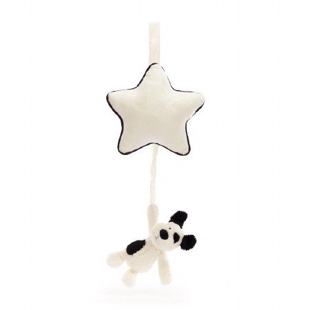 Musical Pull Bashful Puppy Black &amp; Cream