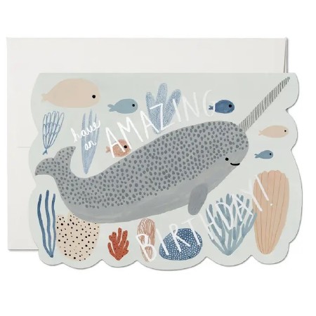 Narwhal Birthday Greeting Card