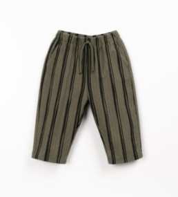Olive Striped Pant 3-6m