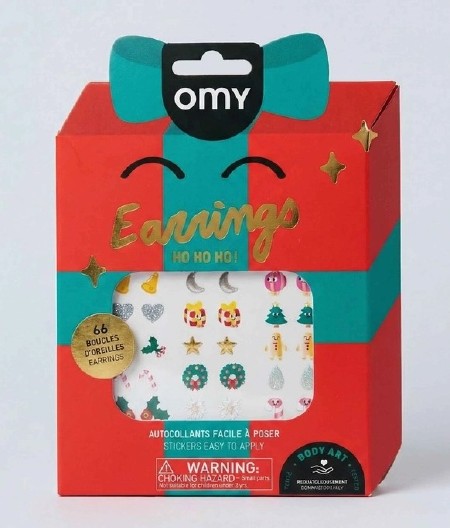 OMY Sticker Earrings Christmas