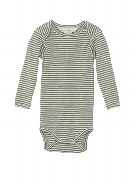Onesie Moss Stripe 0-3m