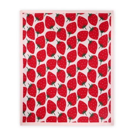Org Blanket Strrawberry Field