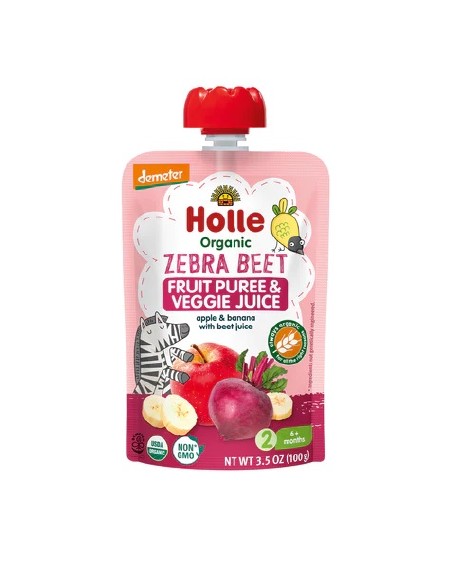 Organic Baby Food Pouch Zebra Beet