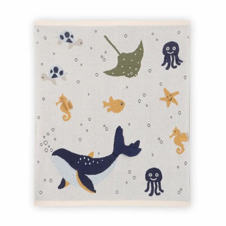 Organic Blanket Ocean Life 3D