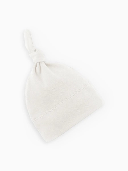 Organic Knot Hat Coconut NB