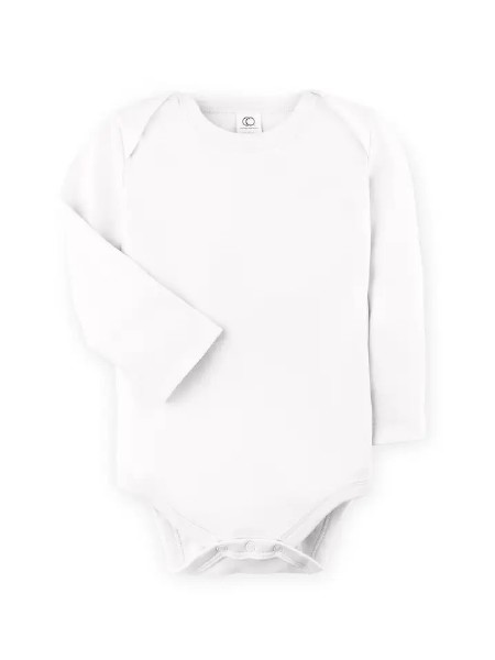 Organic LS Onesie White 0-3m