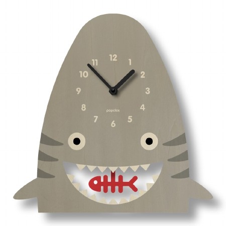 Pendulum Clock Wood Shark