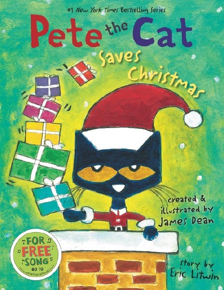Pete the Cat Saves Christmas (Includes Sticker Sheet!)