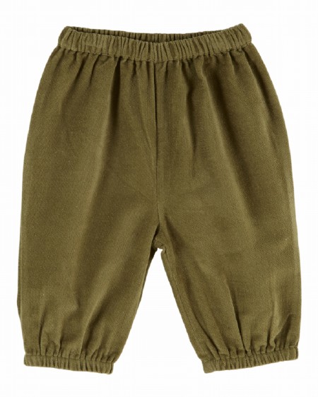 Pistache Velour Pant 3-6m