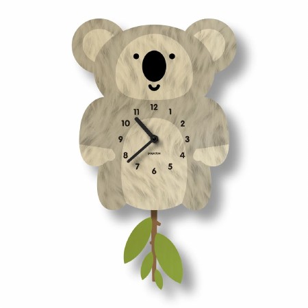 Pendulum Clock Wood Koala