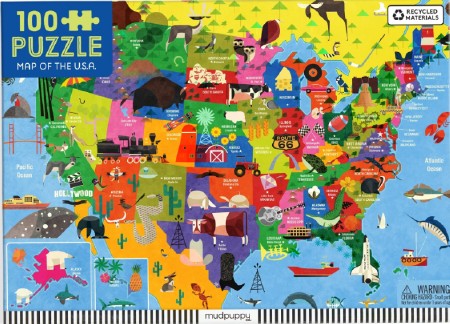 Puzzle 100pc Map of USA