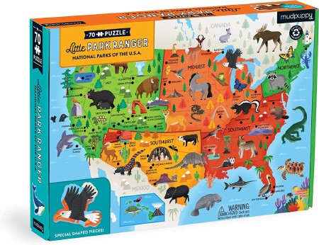Puzzle 70pc Map of USA N Parks