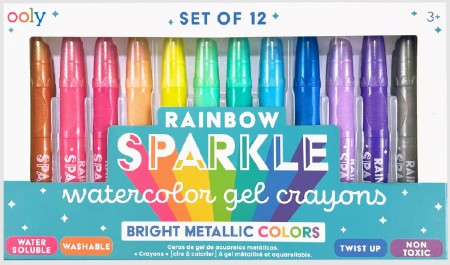 Rainbow Sparkle Gel Crayons