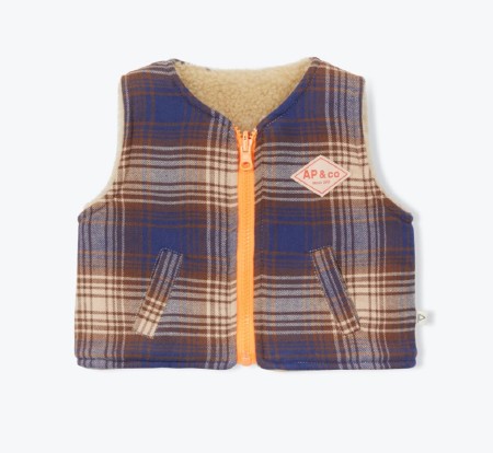 Reversible Vest Plaid 3-6m