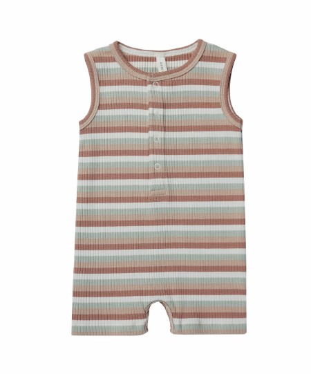 Rib Romper Summer Str 12-18m