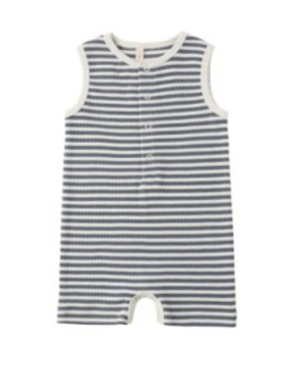 Ribbed Romper Ocean 3-6m