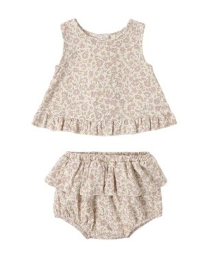 Ruffled Set Dahlia 3-6m