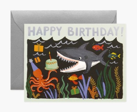 Shark Birthday Greeting Card