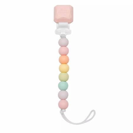 Silicone Paci Clip Cottn Candy