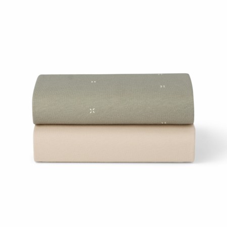 Snuz 2 Pack Sheets Sage/Cross
