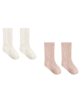 Sock Set Natural/Rose 0-6m