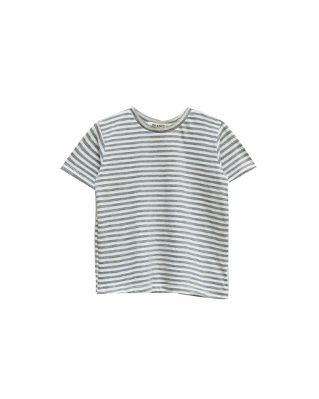 SS Tee Grey Stripe 6-12m