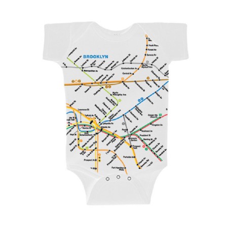 Onesie BK Map White 6-12m