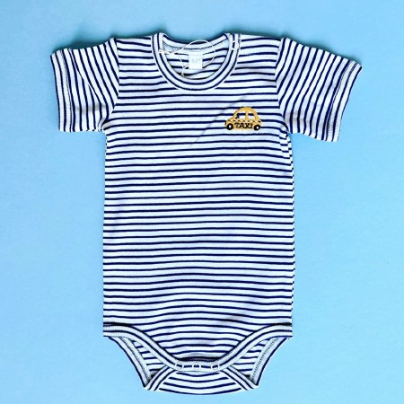 Taxi Blue Stripe Onesie 0-3m