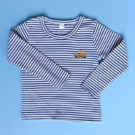 Taxi Blue Stripe Tee 4Y