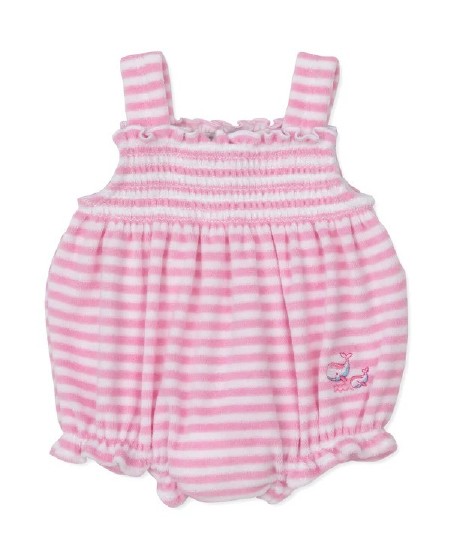 Terry Bubble Pink Stripe 0-3m
