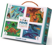 4 Puzzles Set Dinosaurs