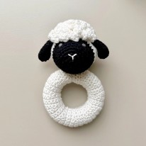 Crochet Ring Rattle Blacknose Sheep