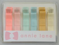 Hair Bows Pastel Solids - Box of 6