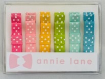 Hair Bows Polka Dot Brights - Box of 6