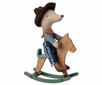 Mouse Cowboy on Rocking Horse