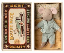 Mouse Little Brother in Pajamas in Matchbox