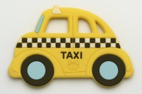 Silicone Teether Yellow Taxi