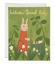 Sweet Bunny Baby Greeting Card