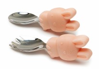 Toddler Utensils Blush Bunny